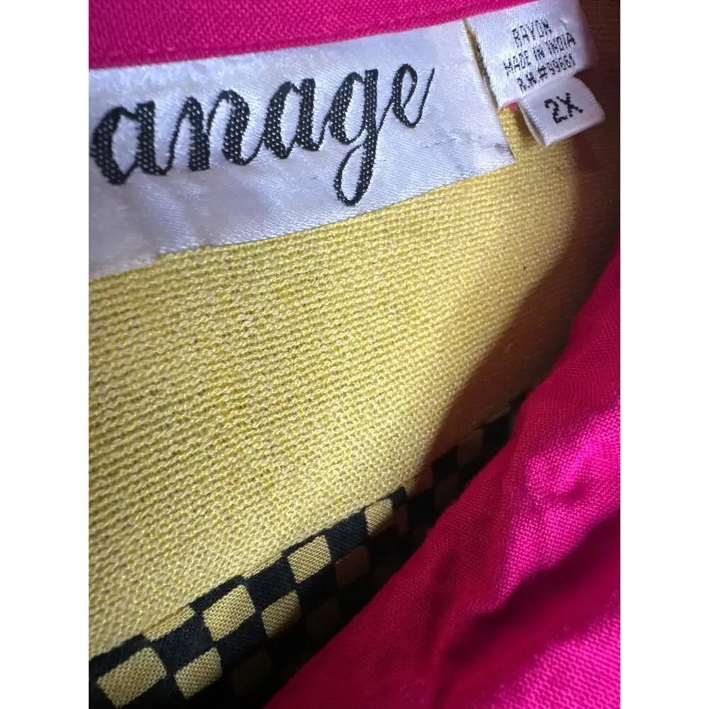 Anage Vintage Bold Embroidered, Beaded, Snap-Front Jacket Y2K Size 2X - So Fun! - Picture 4 of 5